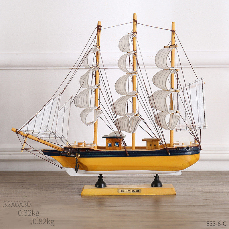 Coastal Sailing Home Decor – Creative Craft Ornament for Modern Interior Design