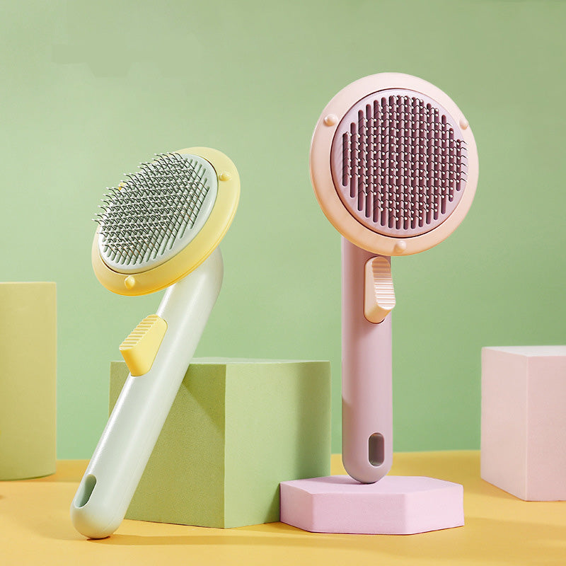 Pet Grooming Comb – Steel Wire Hair Removal Brush for Cats & Dogs