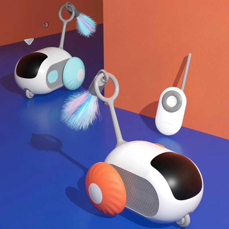 Interactive Cat Car Toy USB Rechargeable | Smart Remote Control Chasing Pet Toy