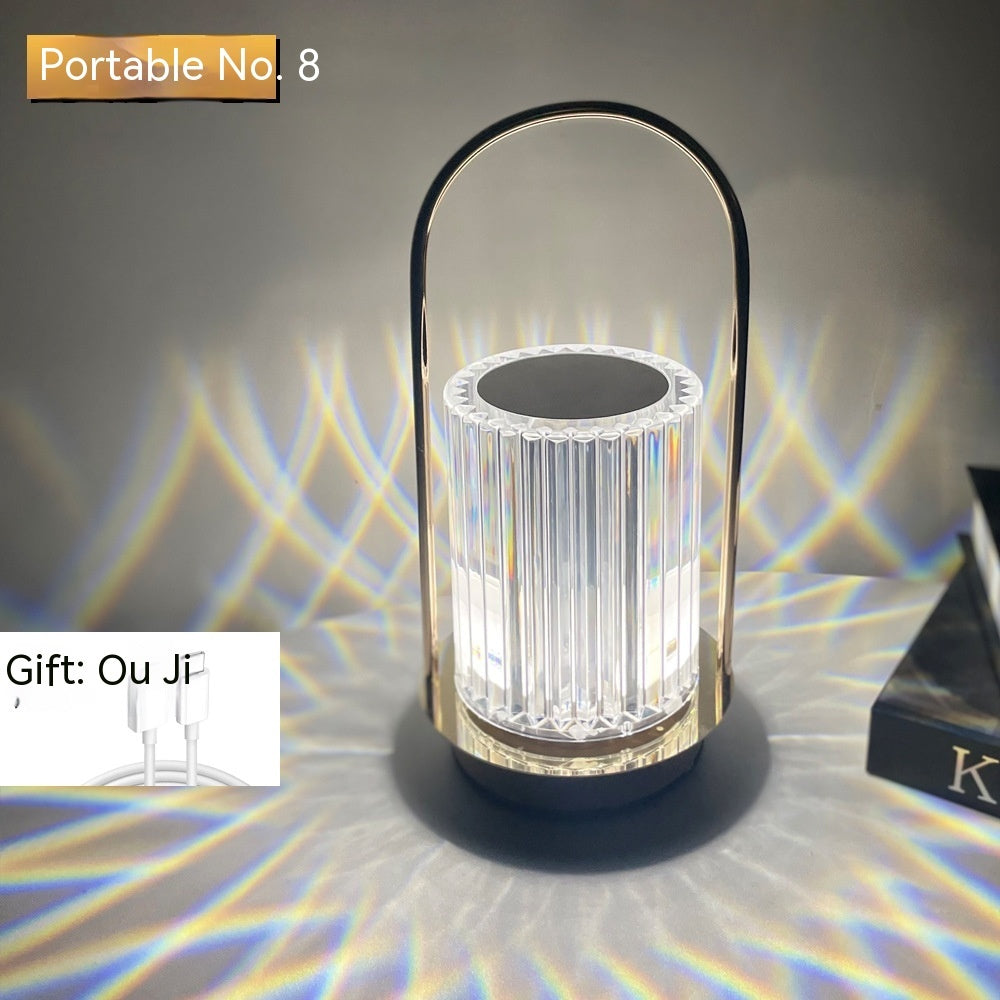 Metal Table Lamp – Portable Ambient Light for Bedroom & Cozy Lighting