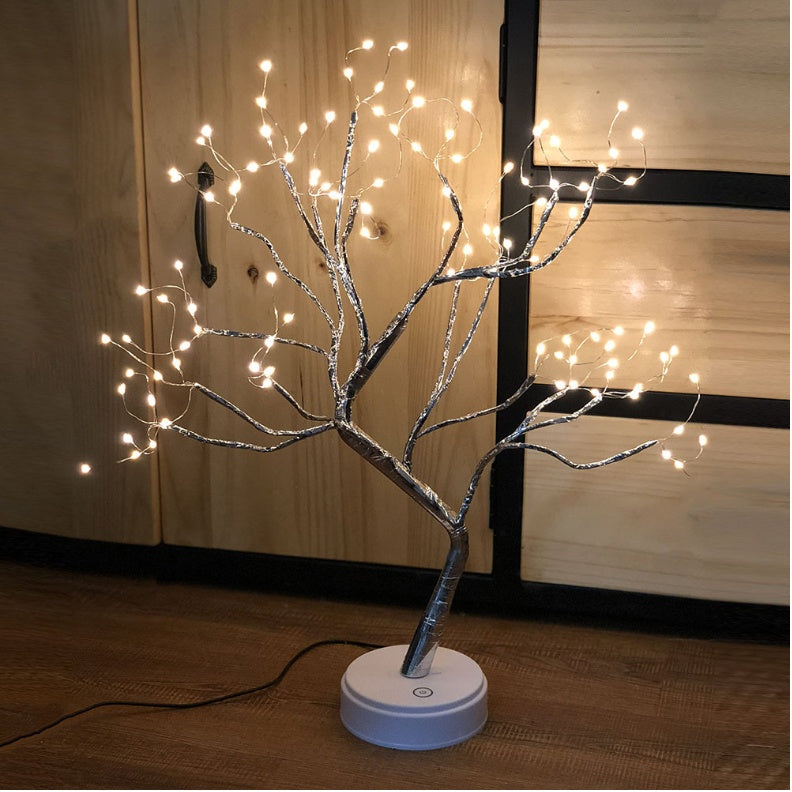 Pearl Star LED Tree Lamp – Touch Switch Night Light for Bedroom, Desk & Aesthetic Room Decor