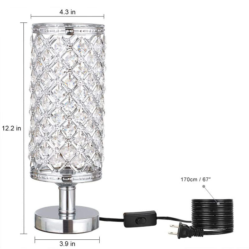 Crystal Bedside Table Lamp – Elegant Ambient Lighting for Bedroom & Living Room