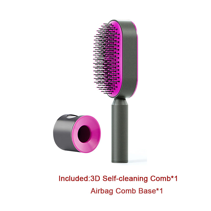 Self-Cleaning Hair Brush – Detangling & Smoothing with One-Click Hair Removal