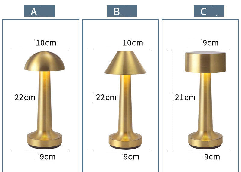 Vintage Industrial Table Lamp – LED Ambient Night Light for Bedroom, bar & Cozy Spaces