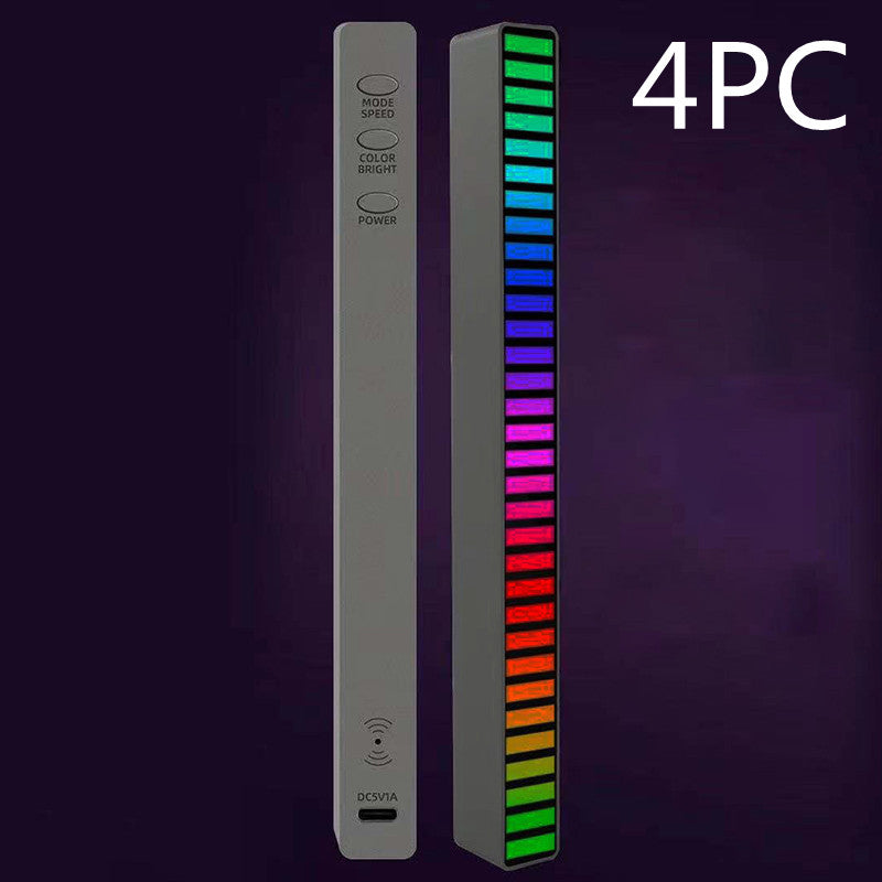 Car Interior RGB Light Bar – Music Rhythm Sound Control LED with Voice Activation & 18 Colors