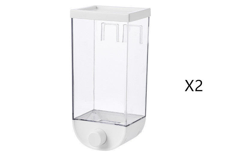 Wall-Mounted Kitchen Organizer – Easy Press Cereal & Food Dispenser