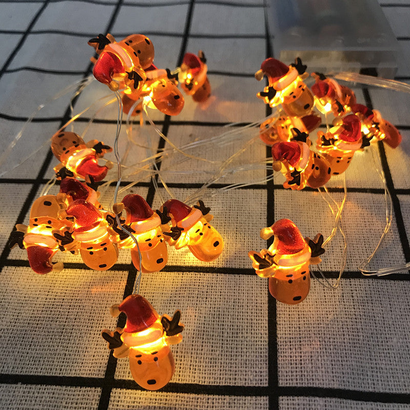 Halloween Christmas LED String Lights | Pumpkin Ghost Santa Snowflake Holiday Decor Lights