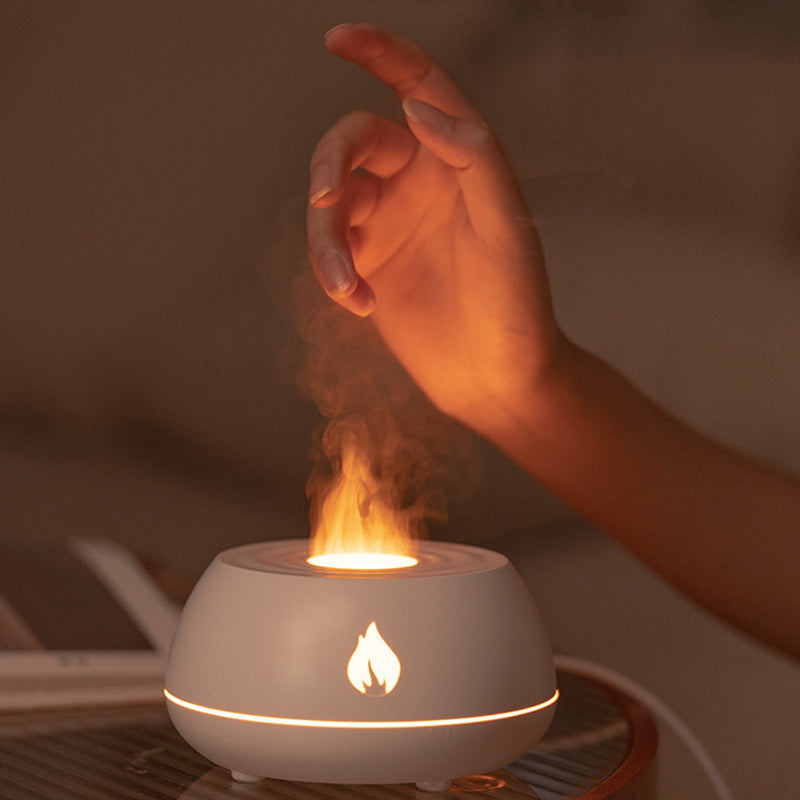 Portable Flame Humidifier – Essential Oil Diffuser for Relaxation & Sleep