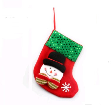 Santa Christmas Socks Hanging Bag – Festive Tree Ornament Gift Storage