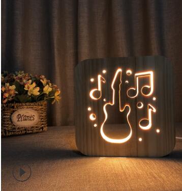 Music Note 3D LED Lamp – USB Night Light for Bedroom Decor