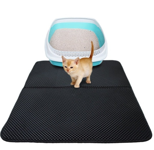 Double Layer Cat Litter Mat – Waterproof Easy Clean Litter Trapper