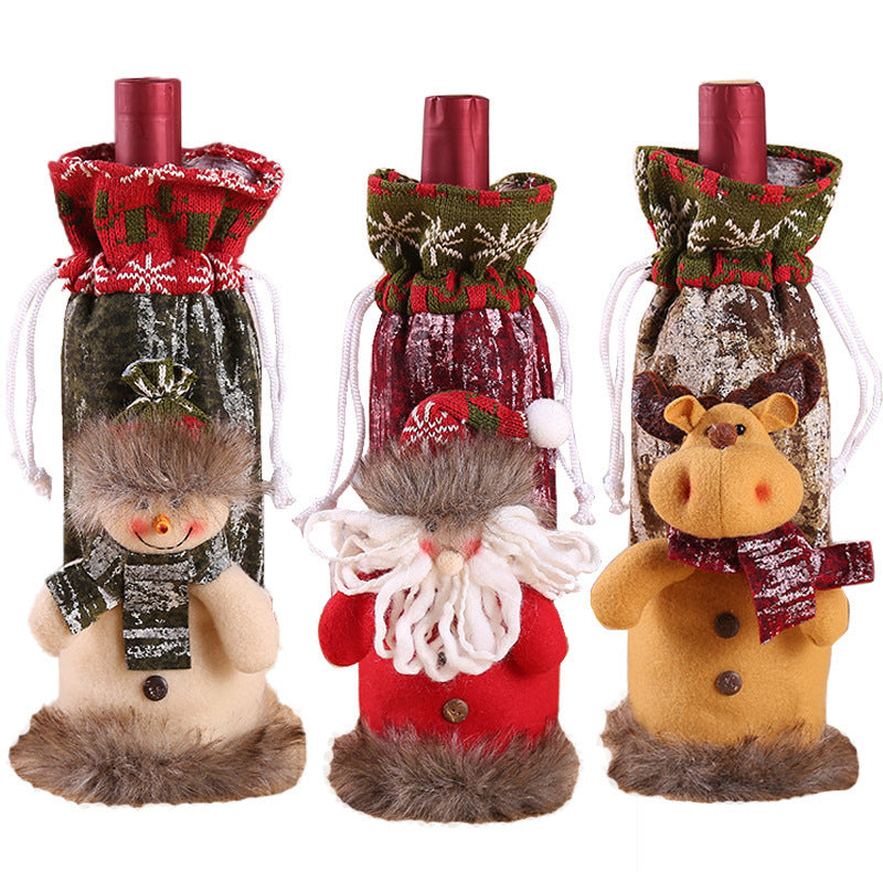 Christmas Wine Bottle Covers for Holiday Cheer