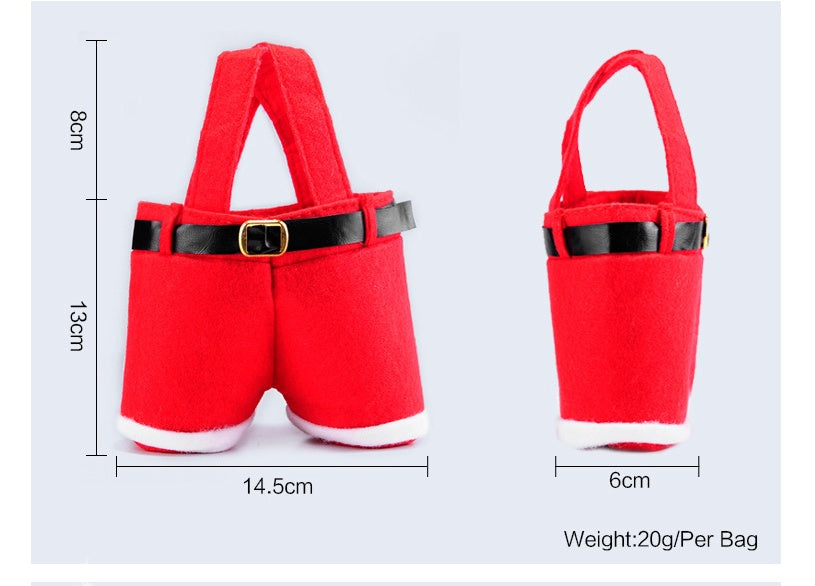 Christmas Red Gift Bag Candy Bag Holiday Wedding Party Favor Bag Festive Packaging Sack