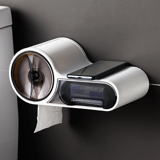 Space Saving Toilet Paper Holder Rack – Modern Bathroom Tissue Organizer Wall Mount