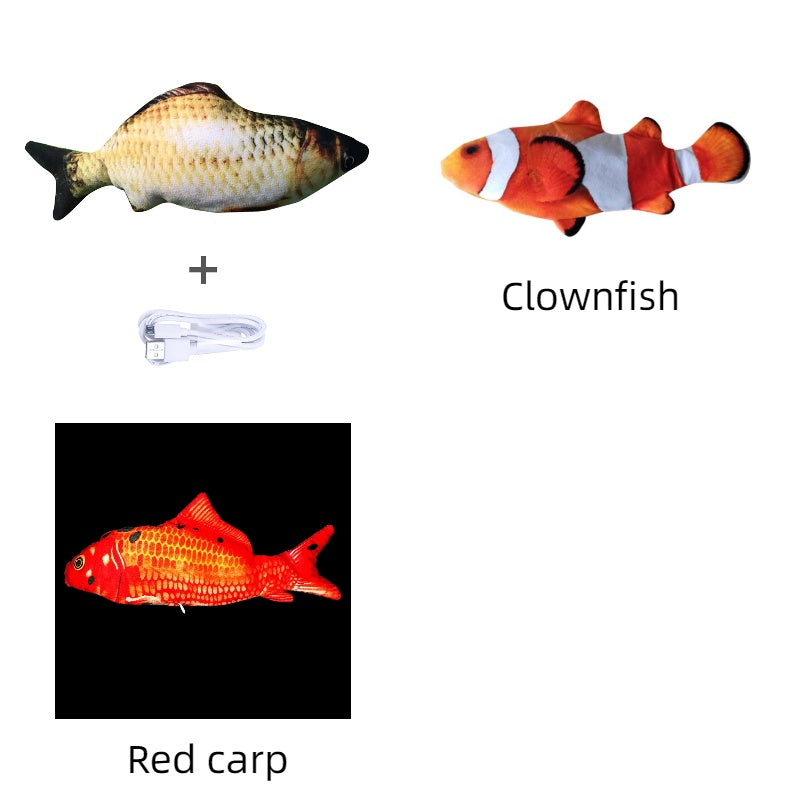 Indoor Cat Electric Fish Toy – Interactive Moving Simulation Toy for Exercise & Play