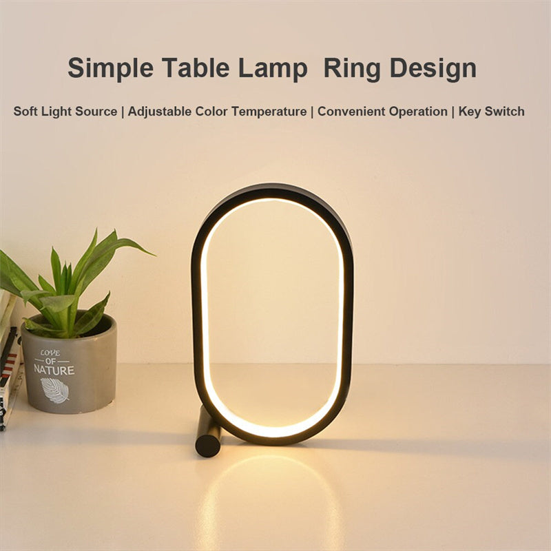 Touch Control LED Bedside Lamp – USB Plug-In Oval Acrylic Night Light