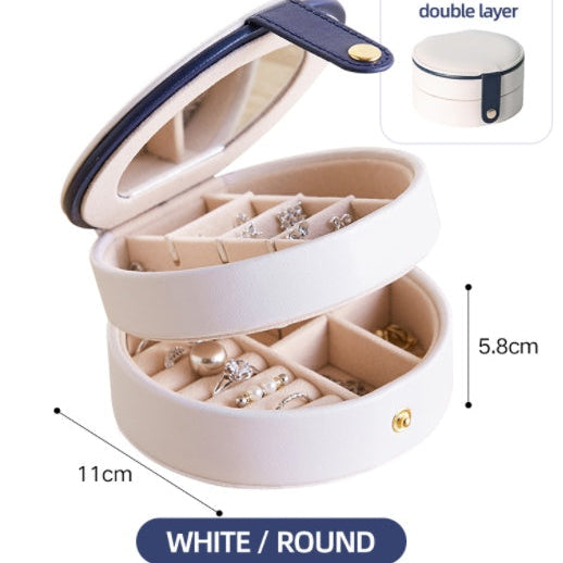 Jewelry Organizer Box – Foldable Desktop Storage for Earrings & Necklaces