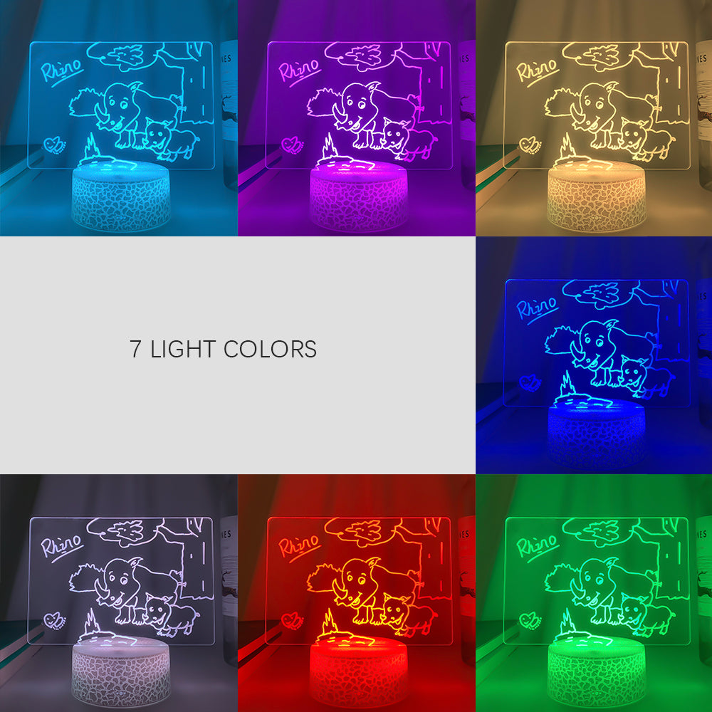 Creative LED Message Night Light – Reusable Writing Display Panel Lamp
