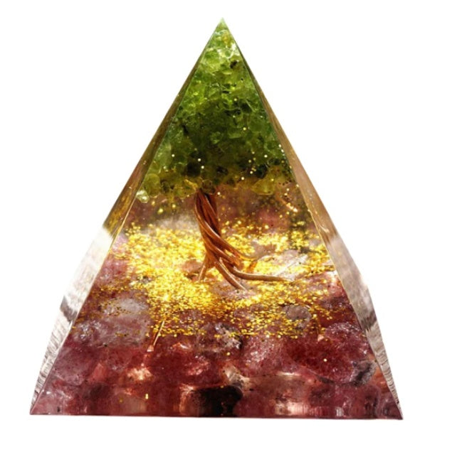 Natural Crystal Stone Pyramid – Energy Balance Decor for Home Desk Office Interior Styling