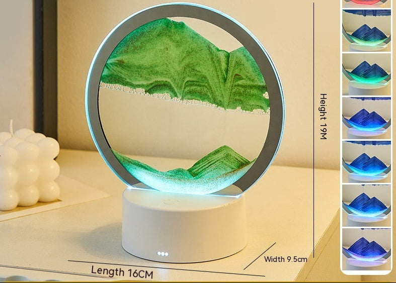 Aesthetic Quicksand Lamp LED Ambient Mood Light – Modern Decorative Desk Lamp for Bedroom & Living Room