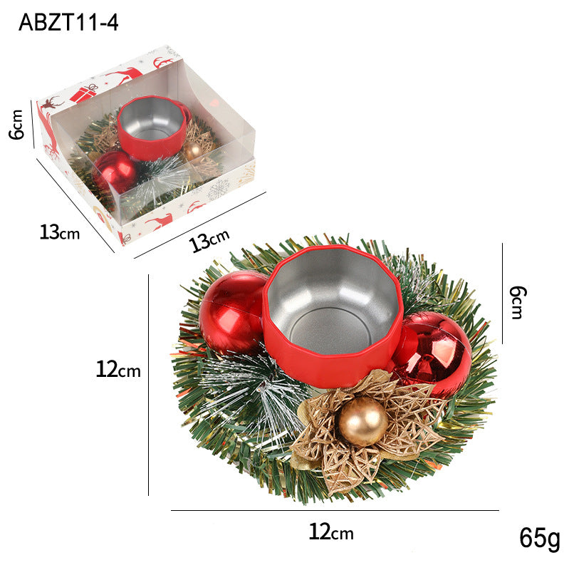 Christmas Table Wreath – Candle Holder Centerpiece for Festive Home Decor