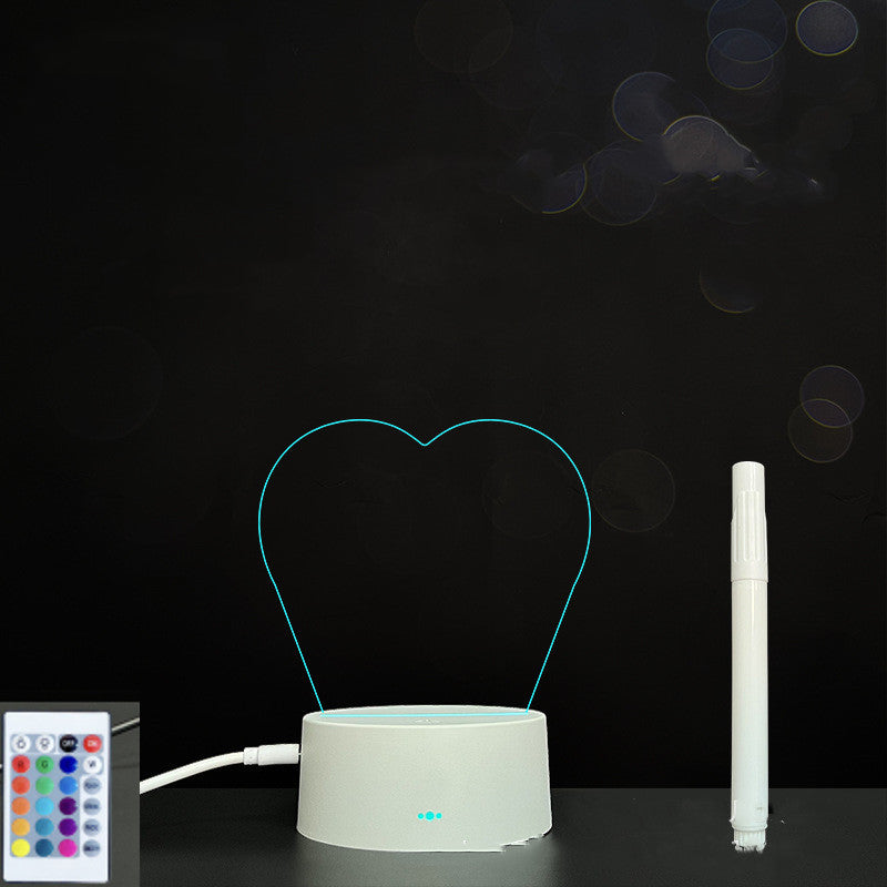 Glow Writing 3D Acrylic Board – LED Message Night Light for Notes, Reminders & Home Decor
