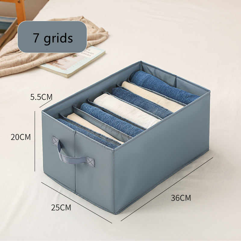 Wardrobe Storage Organizer Box – Clothes Denim Pants Folding Divider for Closet Use