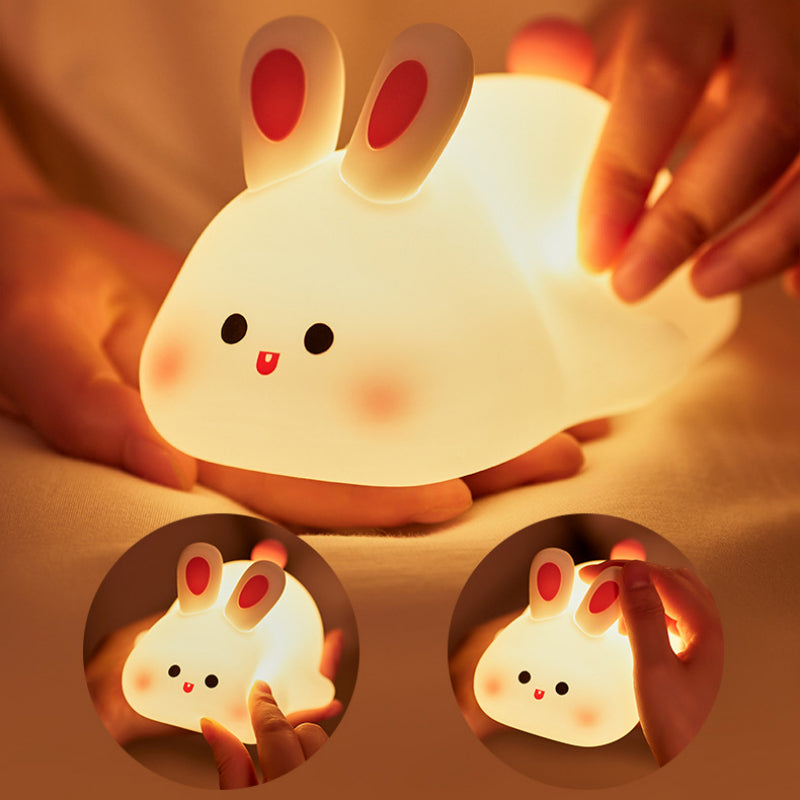 Kids LED Night Light – Touch Sensor Cute Rabbit Bedside Lamp