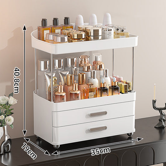 Versatile 2 Drawer Cosmetic Organizer – Bathroom, Vanity & Office Supplies Storage