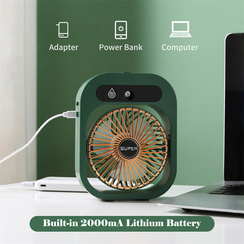 Mini Portable Air Cooler – USB Misting Fan for Desk, Travel & Small Spaces