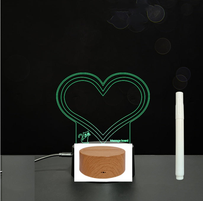 Glow Writing 3D Acrylic Board – LED Message Night Light for Notes, Reminders & Home Decor