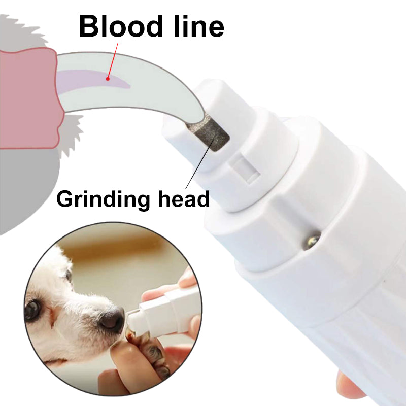Smart Pet Nail Grinder – Electric Dog & Cat Nail Trimmer with LED Light for Easy Grooming