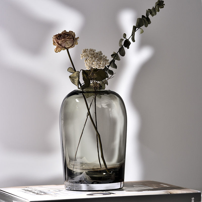 Decorative Glass Vase for Flowers – Modern Living Room & Dining Table Accent