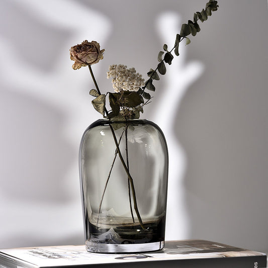 Decorative Glass Vase for Flowers – Modern Living Room & Dining Table Accent