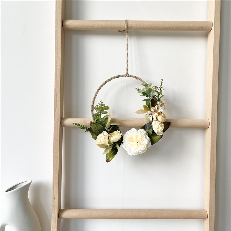Decorative Rose Wall Garland – Boho Floral Wall Hanging for Living Spaces