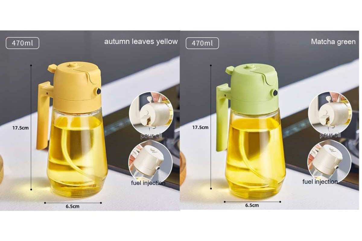 Olive Oil & Vinegar Sprayer Bottle – Kitchen Cooking & BBQ Oil Spray