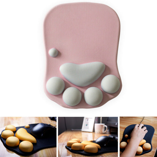 Soft Silicone Cat Paw Mouse Pad – Cute Wrist Cushion for Gamers and Students
