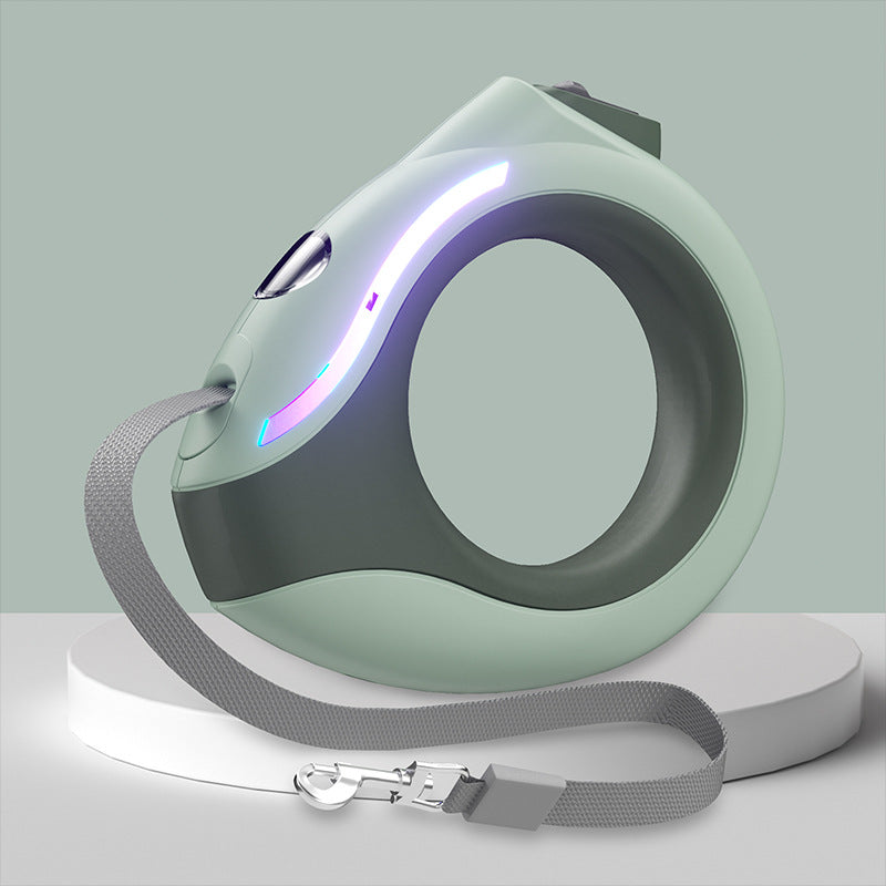 Smart LED Dog Leash – Automatic Retractable Anti-Tangle Leash