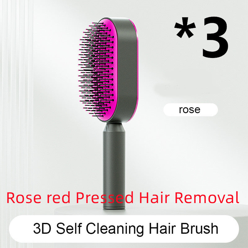Self-Cleaning Hair Brush – Detangling & Smoothing with One-Click Hair Removal