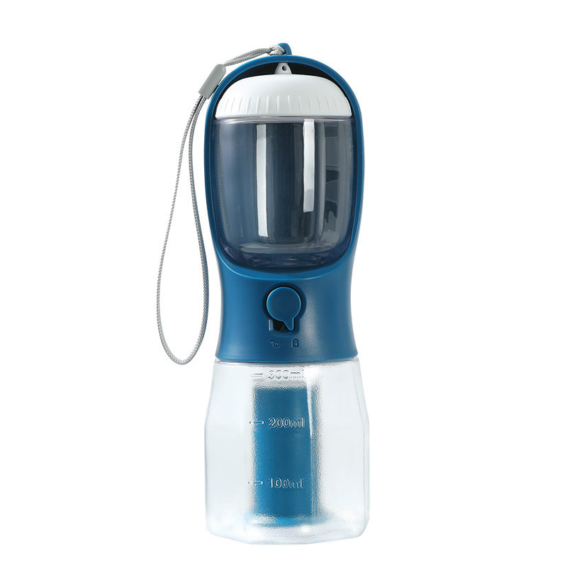Compact 3-in-1 Dog Water Bottle Travel Cup | Portable Pet Feeder & Poop Bag Dispenser