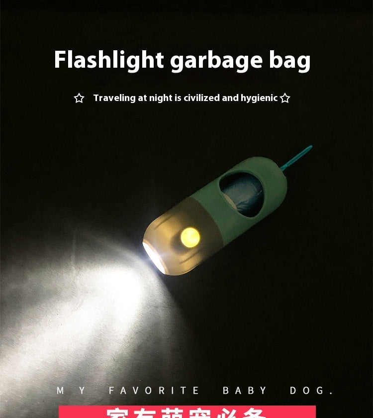Dog Walking Accessory – LED Poop Bag Dispenser for Safe Night Walk
