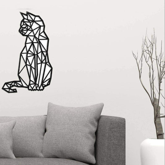 Metal Wall Art Cat – Aesthetic Decor for Home & Living Room