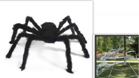 Halloween Giant Spider Ornament – Spooky Haunted House Decor, Indoor Outdoor Prop