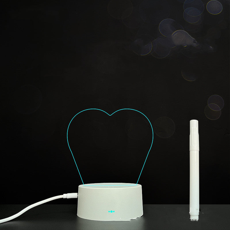 Glow Writing 3D Acrylic Board – LED Message Night Light for Notes, Reminders & Home Decor