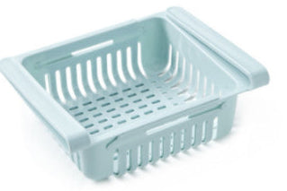 Space-Saving Fridge Storage Rack – Expandable Refrigerator Drawer Organizer Basket