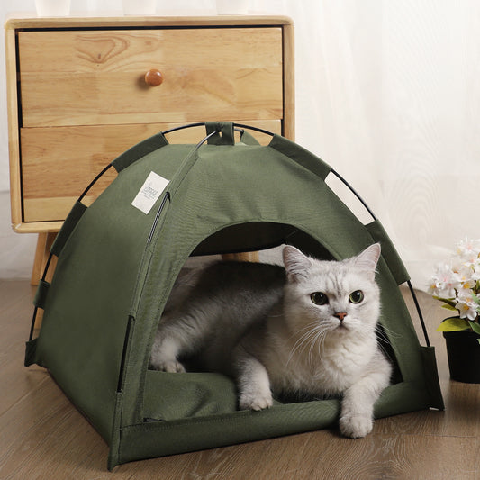Cat & Dog Tent Bed – Cooling Pet House for Indoor Cats & Small Dogs