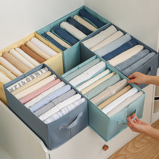 Wardrobe Storage Organizer Box – Clothes Denim Pants Folding Divider for Closet Use