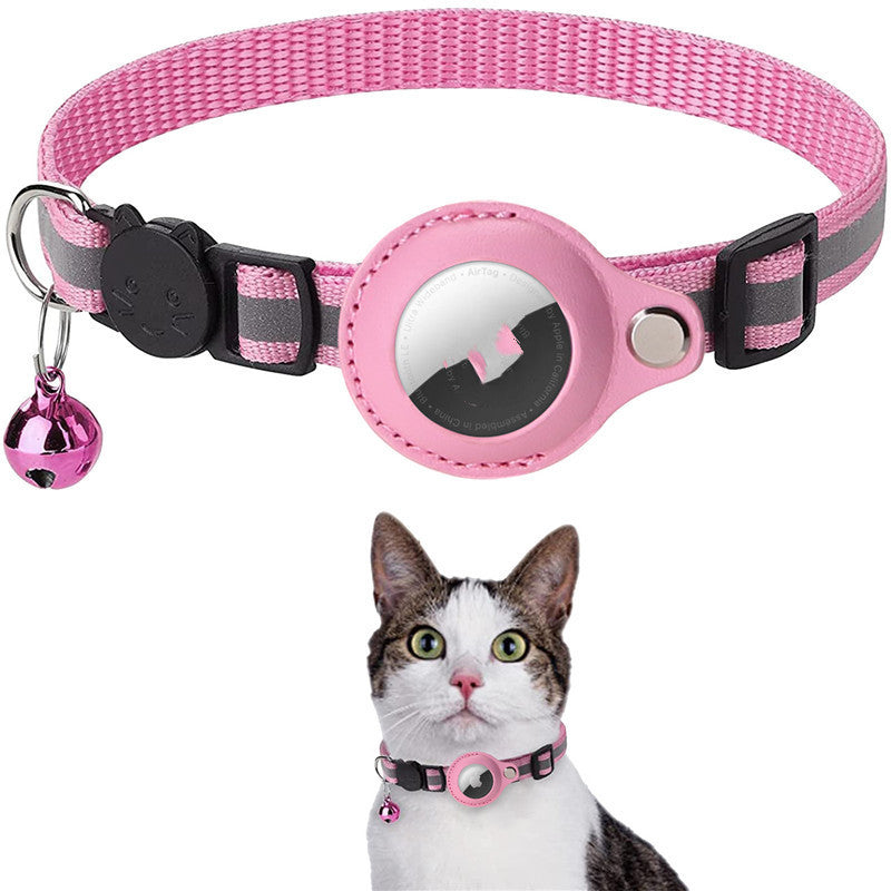 Reflective Smart Pet Collar for AirTag – Waterproof Nylon Dog & Cat Tracker