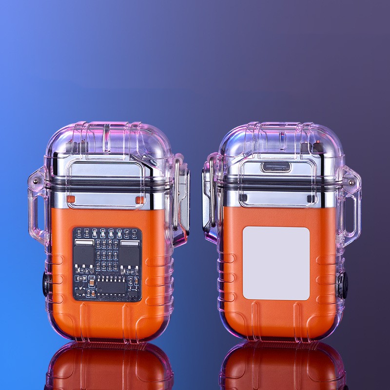 Transparent Shell Double Arc Lighter - USB Rechargeable