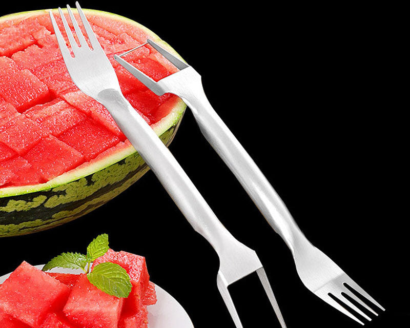 2-in-1 Watermelon Slicer & Fork – Multi-Purpose Fruit Cutter for Kitchen